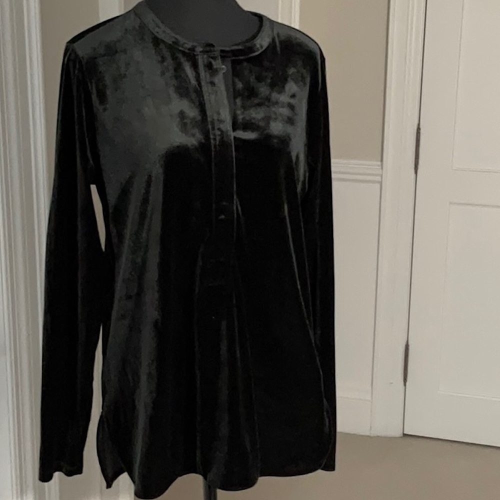 RALPH LAUREN Velour Henley Top